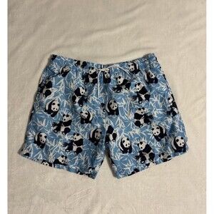 Trunks Surf Swim Co Mens Swim Trunks Size XXL Blue White Panda Bears